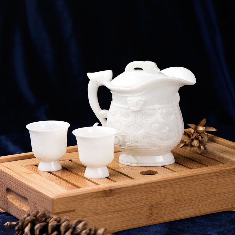 藍田玉茶壺-精品套裝-古典